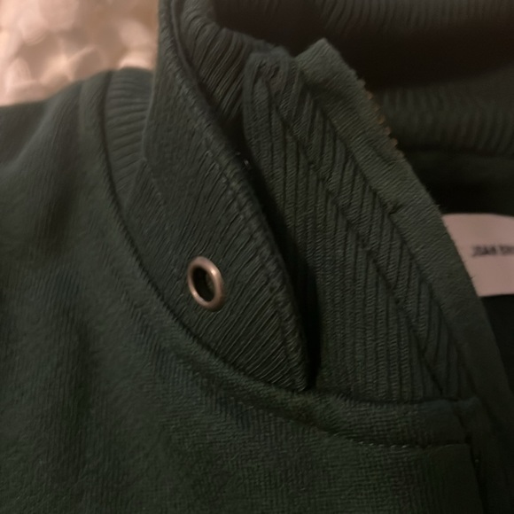 Joah Brown Retro half zip in pine - Picture 4 of 6